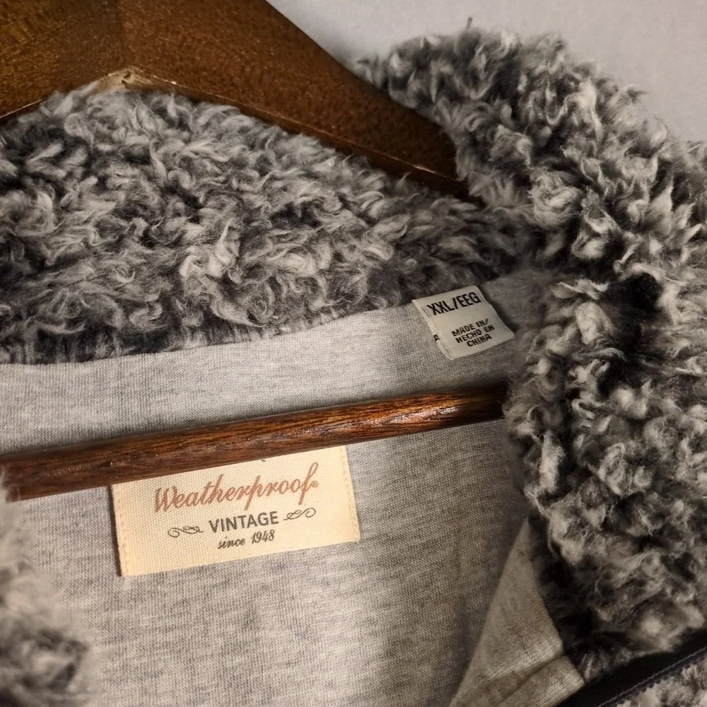 Weatherproof Vintage Women's XXL Frosty Tipped Sherpa 1/4 Zip Pullover Lined - Picture 2 of 7